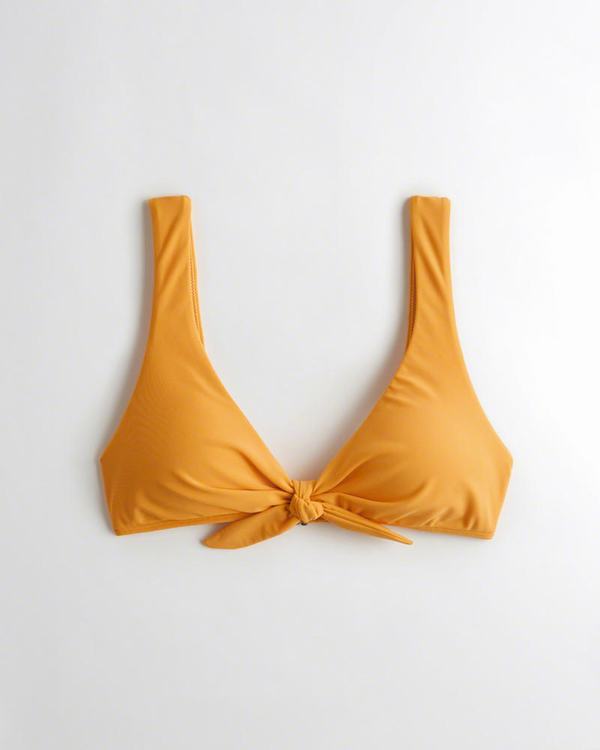 Costumi da Bagno Hollister Donna Tie-Front Scoop Bikini Gialle Italia (397NWHTD)